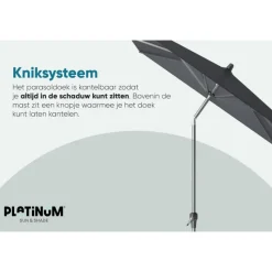 Platinum Parasol Riva Ø300 cm Ecru