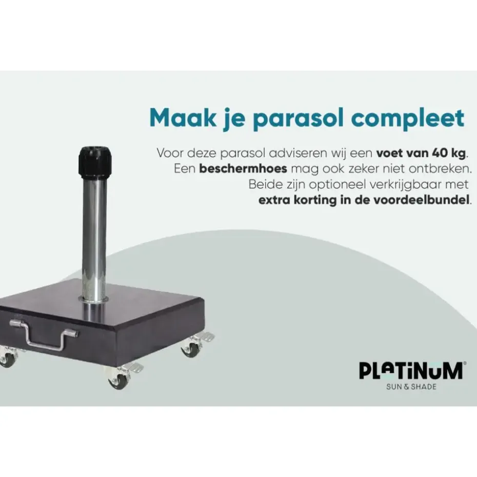Platinum Parasol Riva Ø300 cm Ecru