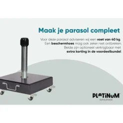 Platinum Riva parasol 3,5 m. Antraciet