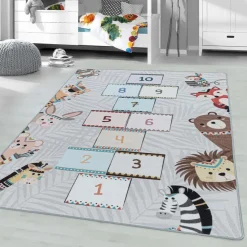 Play Hinkel Speeltapijt - 140x200 cm - Grijs - Vloerkleed Kinderkamer