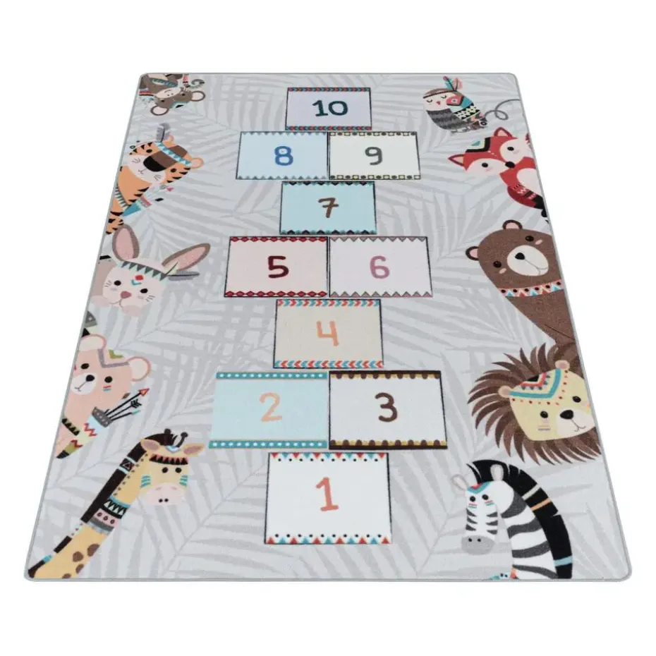Play Hinkel Speeltapijt - 140x200 cm - Grijs - Vloerkleed Kinderkamer