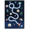 Play Speeltapijt Ruimte - 100x150 cm - Blauw - Vloerkleed Kinderkamer