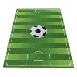 Play Voetbal Speeltapijt - 80x120 cm - Groen - Vloerkleed Kinderkamer