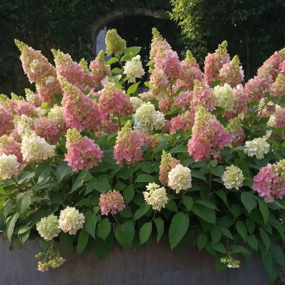 Pluimhortensia - Set van 2 - Hydrangea 'Candlelight' - Hoogte 25-40cm - ⌀19cm