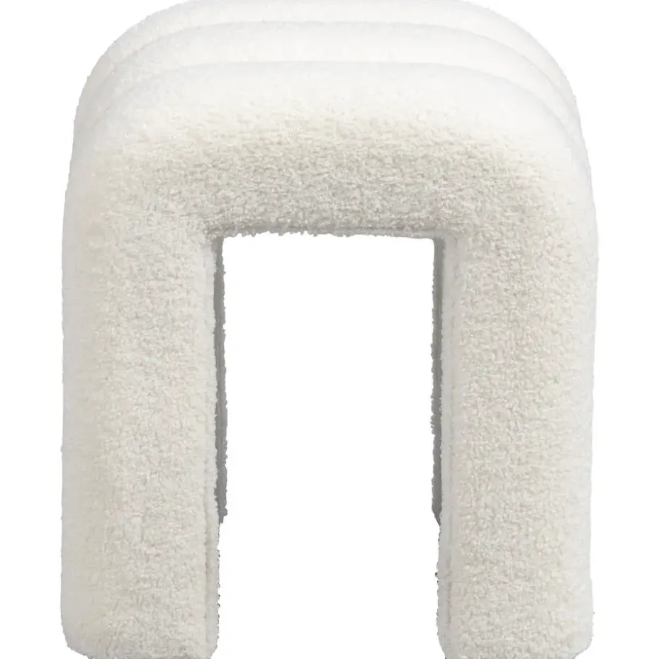 Poef Alfaro - wit - 45x38x41 cm