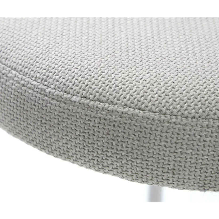 Poef Beige Stof - 43,5x44x48cm - Pelican