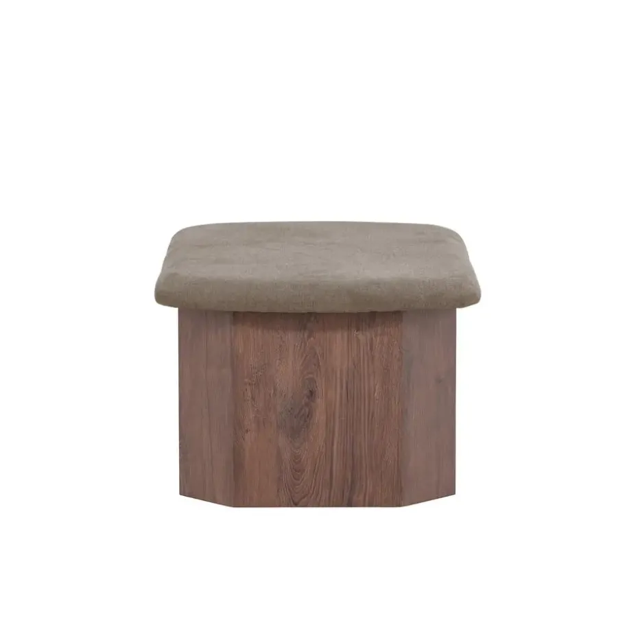 Poef Bruin Stof - 59x88x42cm - Todd