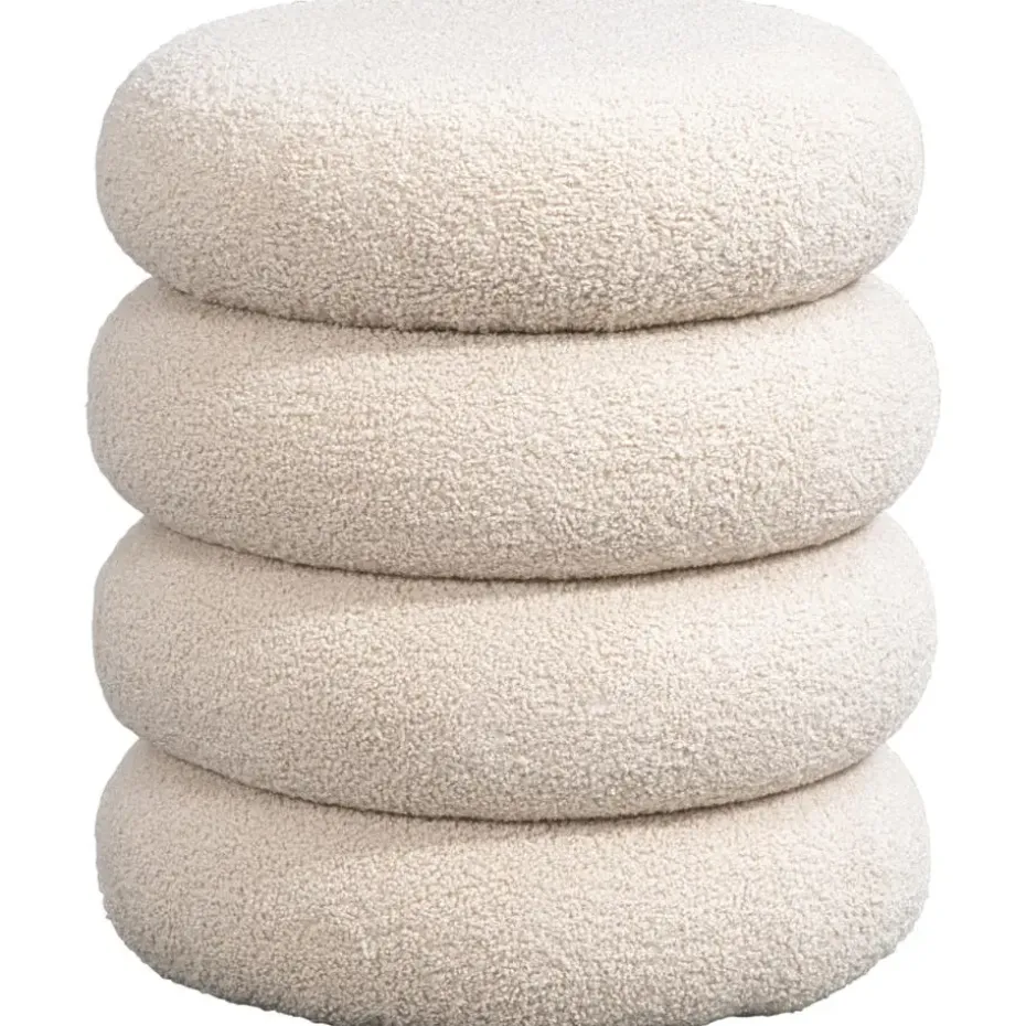 Poef Daroca - beige - 50xØ45 cm
