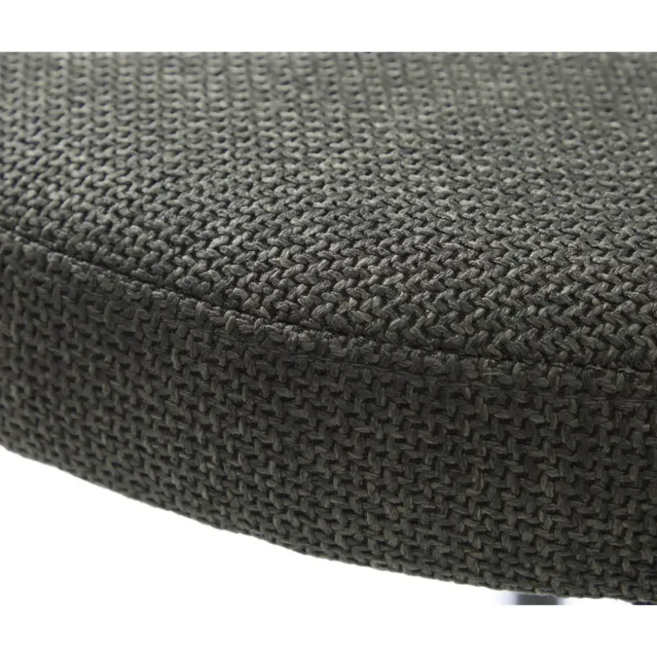 Poef Donkergrijs Stof - 43,5x44x48cm - Pelican