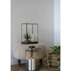 Poef Lichtbruin Stof - Zithoogte 33cm - Ø50x33cm - Inverness