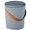Poef Nevis - grijs - 38x30x30 cm