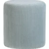 Poef Rib - ijsblauw - Ø37x40 cm