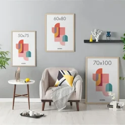 Poster Lijst - Kader voor Foto's van 70 x 100 cm, MDF Hout - Lichte eik Kleur