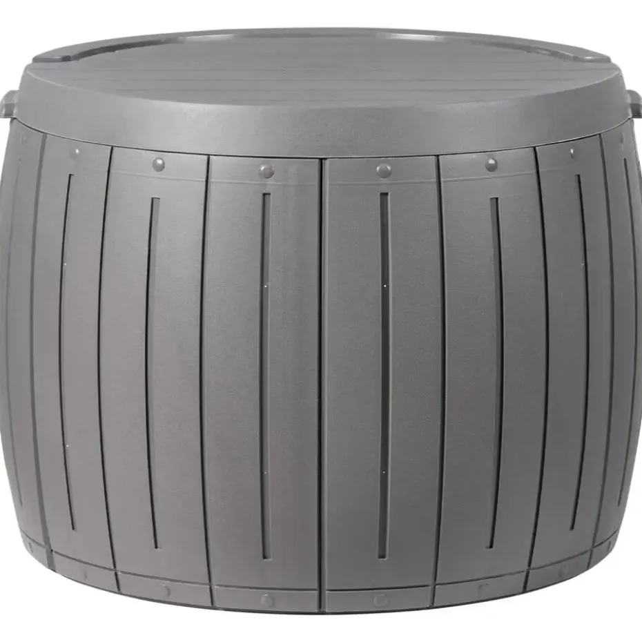 PRINOS - Kussenbox - Grijs - ⌀ 56 cm - Synthetisch materiaal