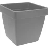 Pro Garden Plantenpot - grijs - D39 x H35 cm - kunststof