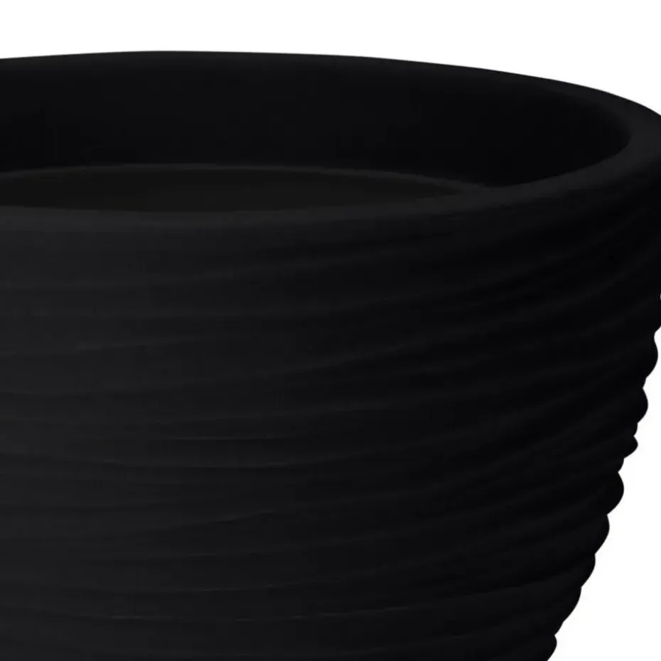 Pro Garden plantenpot - Tuin - kunststof - antraciet - D40 x H31 cm