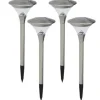Pro Garden Prikspotje - solar tuinverlichting - RVS - 47 cm