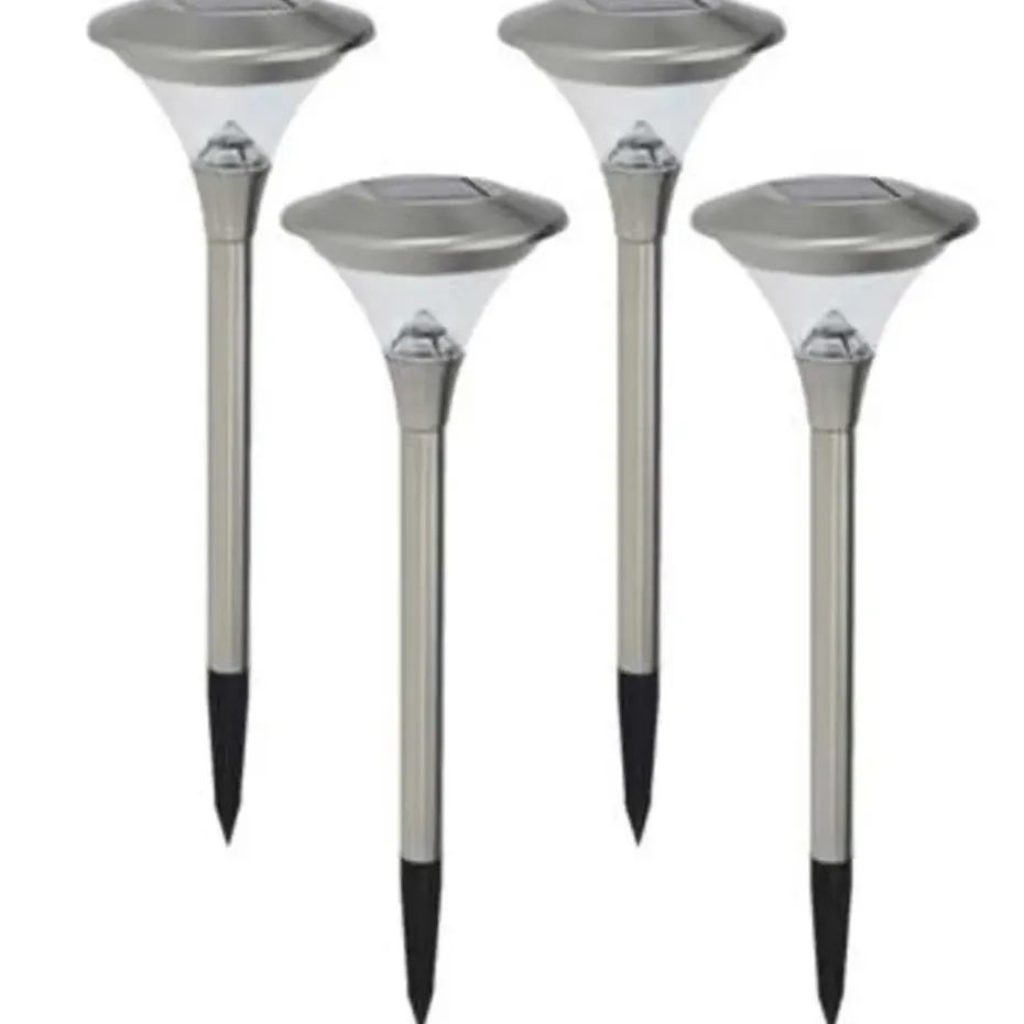 Pro Garden Prikspotje - solar tuinverlichting - RVS - 47 cm