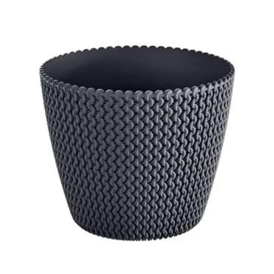 Prosperplast Bloempot Splofy - antraciet - voor buiten - 40 cm