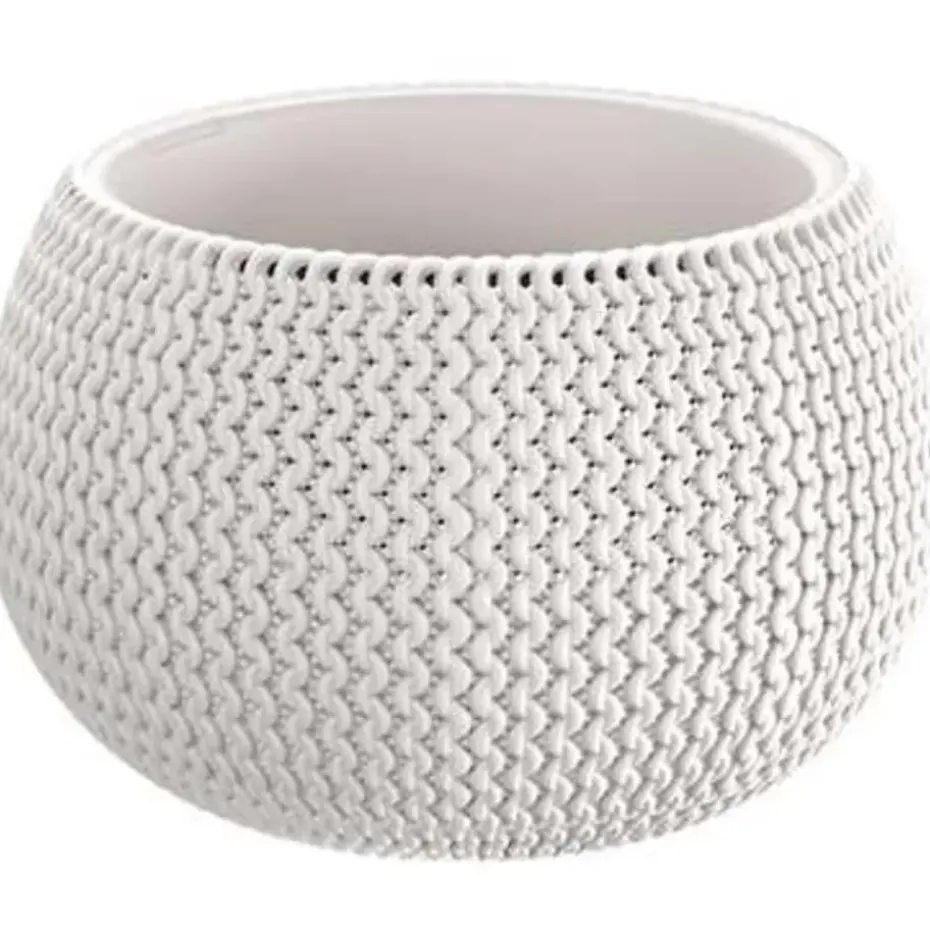 Prosperplast Bloempot Splofy - wit - 4 l - 29 cm