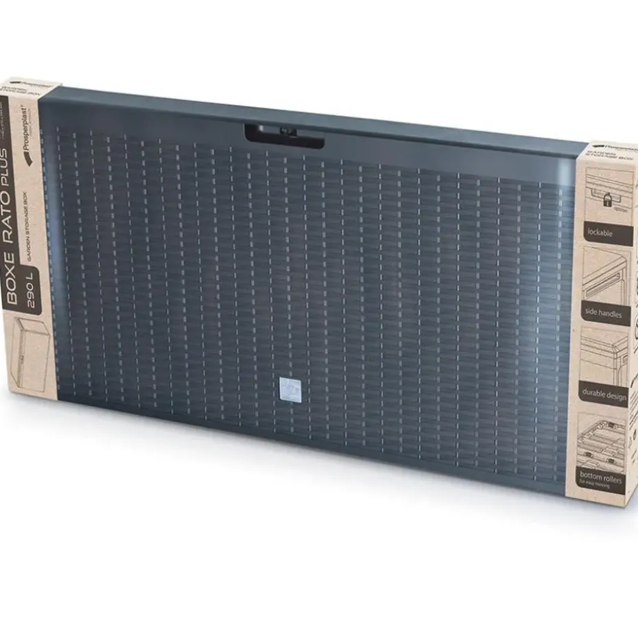 Prosperplast Opbergbox - antraciet - 290 liter - 114 x 47 x 59 cm
