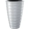 Prosperplast Plantenpot Design Waves - kunststof - wit - D38 cm
