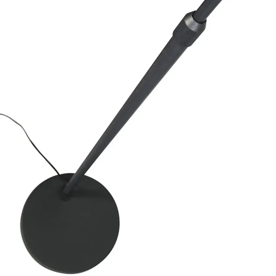 Qazqa booglampen arc zwart e27