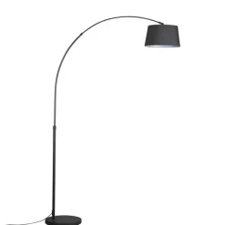 Qazqa booglampen arc zwart e27