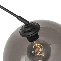 Qazqa booglampen arc zwart e27