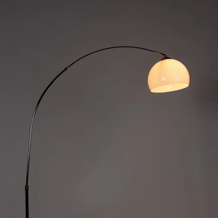 Qazqa booglampen arc-basic zilverkleurig e27