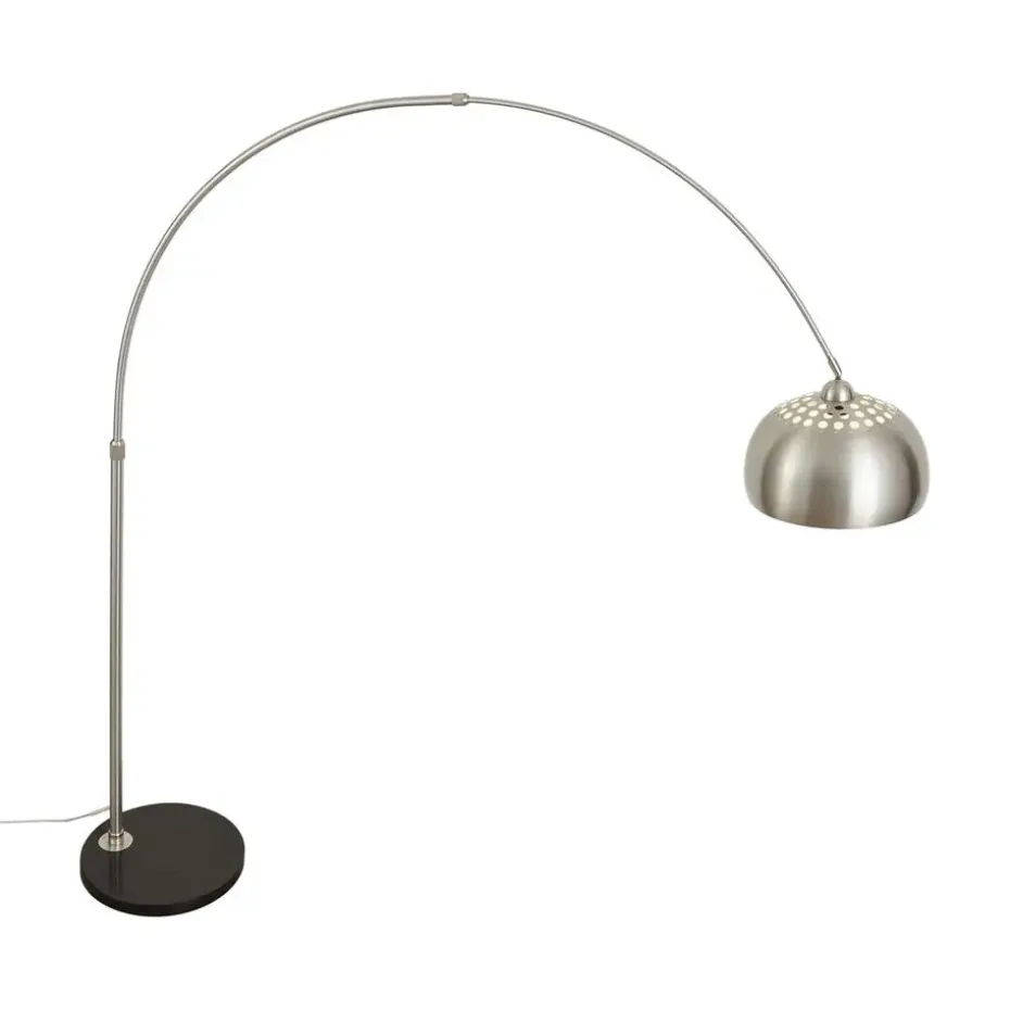 Qazqa booglampen booglamp xxl zilverkleurig e27
