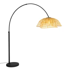 Qazqa booglampen pua crème e27