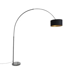 Qazqa booglampen xxl zwart e27