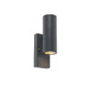 Qazqa buitenlampen met sensor duo grijs gu10