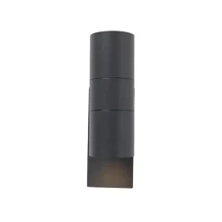 Qazqa buitenlampen met sensor duo grijs gu10