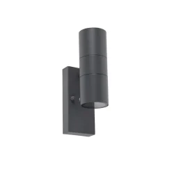 Qazqa buitenlampen met sensor duo grijs gu10