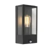 Qazqa buitenlampen met sensor rotterdam zwart e27