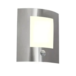 Qazqa buitenlampen met sensor emmerald zilverkleurig e27