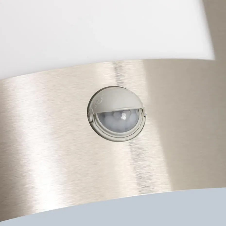 Qazqa buitenlampen met sensor emmerald zilverkleurig e27