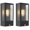 Qazqa buitenlampen met sensor rotterdam zwart e27