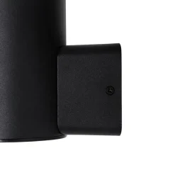 Qazqa buitenlampen met sensor huma zwart e27