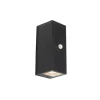 Qazqa buitenlampen met sensor baleno zwart gu10