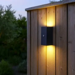 Qazqa buitenlampen met sensor baleno zwart gu10