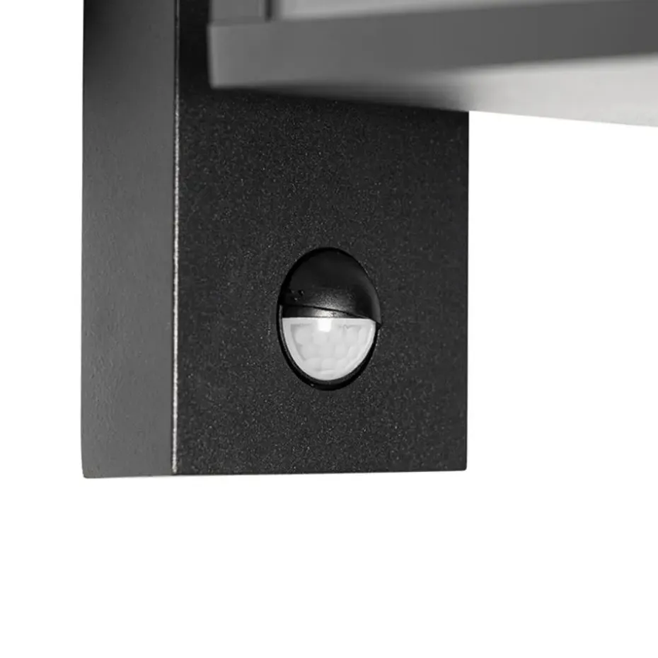 Qazqa buitenlampen met sensor charlois zwart e27