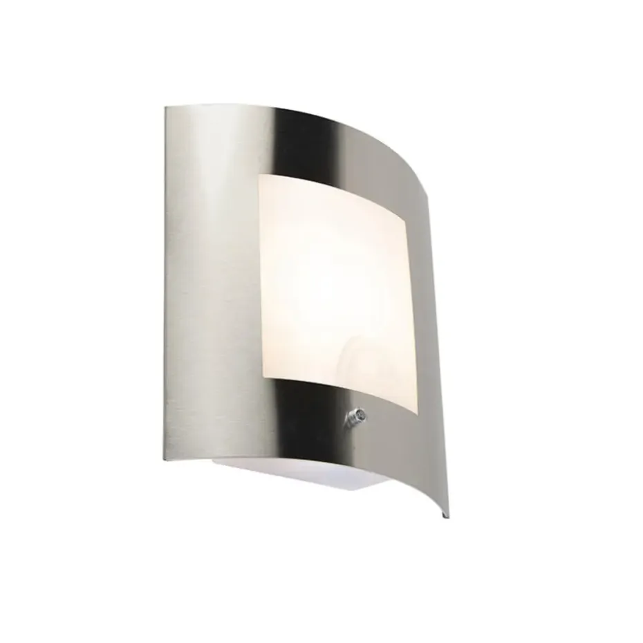Qazqa buitenlampen met sensor emmerald zilverkleurig e27