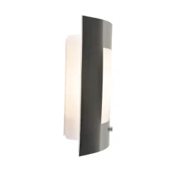 Qazqa buitenlampen met sensor emmerald zilverkleurig e27