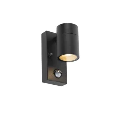 Qazqa buitenlampen met sensor solo zwart gu10