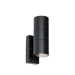Qazqa buitenlampen met sensor duo zwart gu10