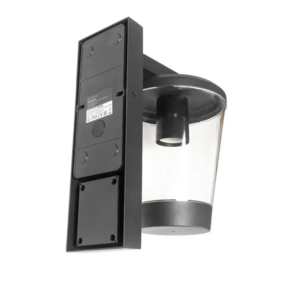 Qazqa buitenlampen met sensor joren zwart e27