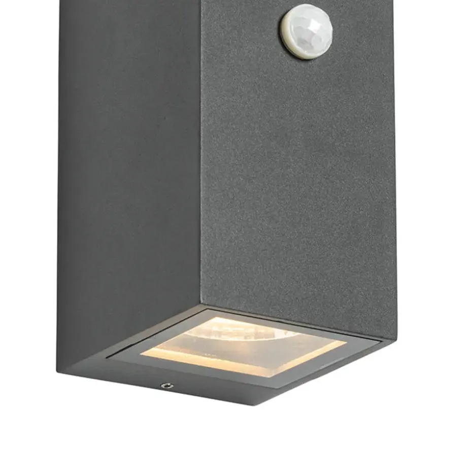 Qazqa buitenlampen met sensor baleno grijs gu10